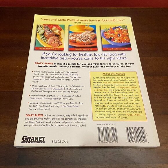⭐4 FOR $20⭐ Crazy Plates Low-Fat Food Recipes - National Bestseller - Picture 2 of 3